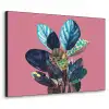 Plant - Bladeren - Stippen - Abstract Textielframe zwart klein -3d