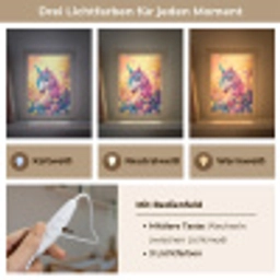 Eenhoorn - Roze - Kleurrijk - Sprookjesbos Light Box met kabel klein -USP_lichtkleurDE