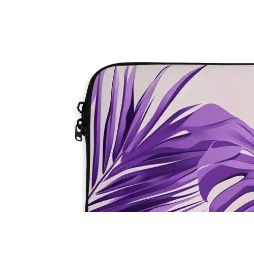 Bladeren - Paars - Tropisch - Abstract laptophoes neopreen klein -detail
