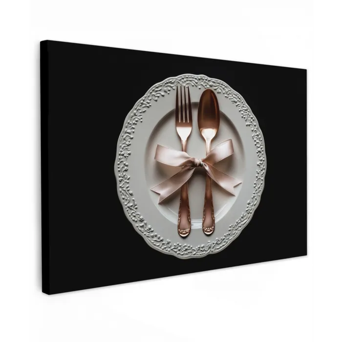 Rose - Strik - Bestek Tuinposter op houten frame 2 cm dik klein -3d