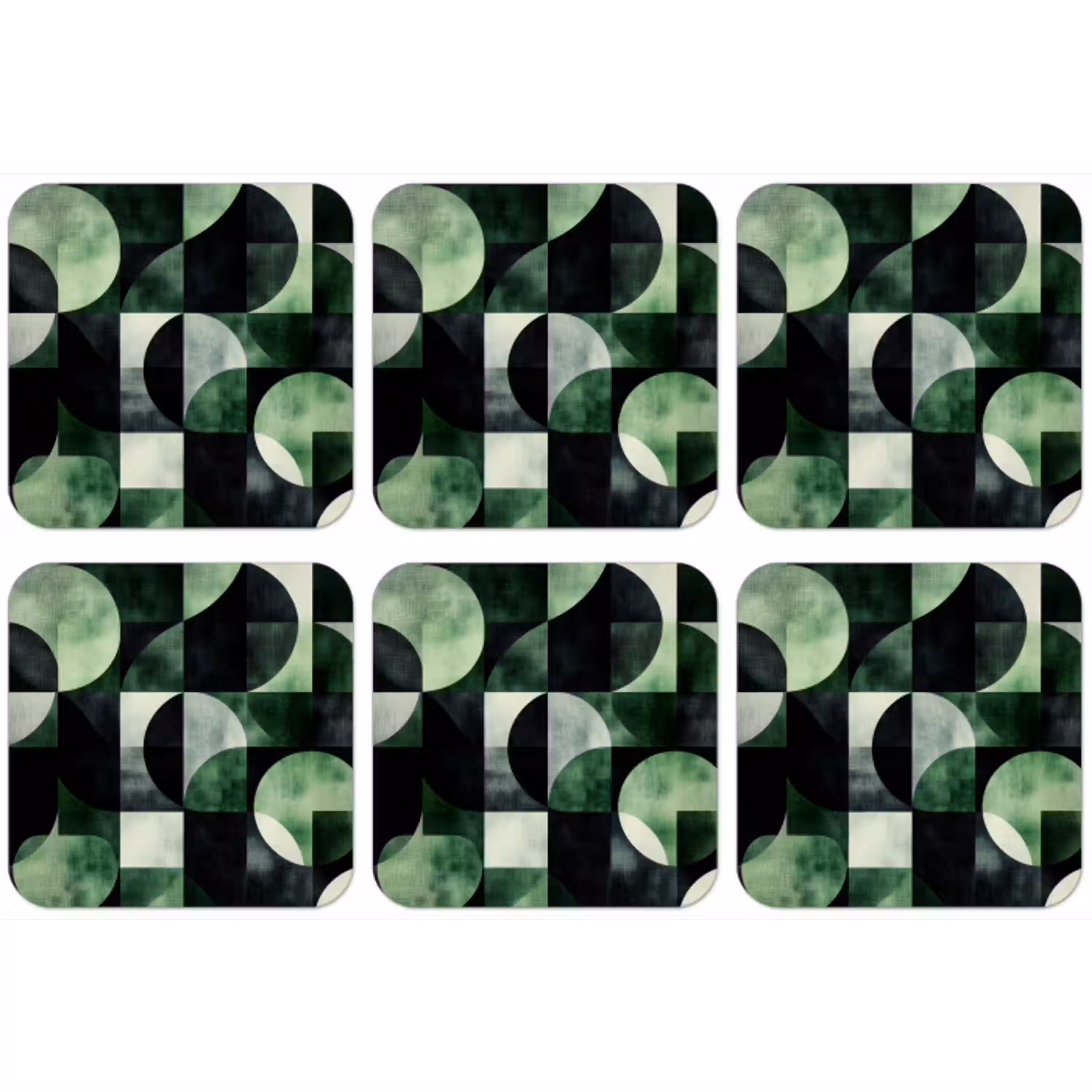 Abstract - Groen - Vormen onderzetter kurk middel -zkaufland3dotto