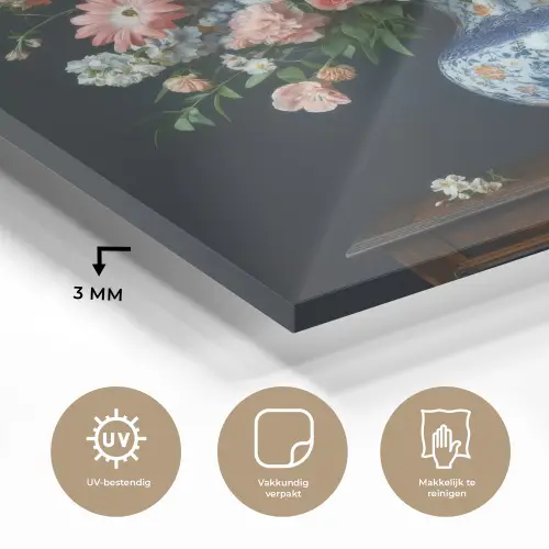 Hout - Vaas - Kleuren - Bloemen plexiglas 5mm klein -sfeer2