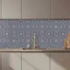 Mandala - Blauw - Patroon - Abstract keuken achterwand 2 middel 871 zz_3dshopping
