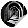 Gang - Bogen - Schaduw - Diepte Wandcirkel behangsticker klein -3d