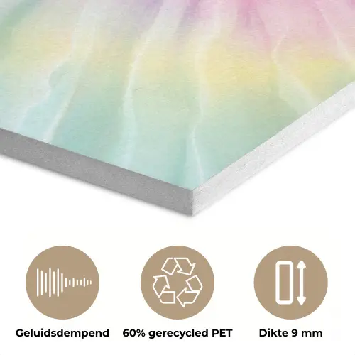 Pasteltinten - Tie dye - Roze PET vilt klein -closeup_NL