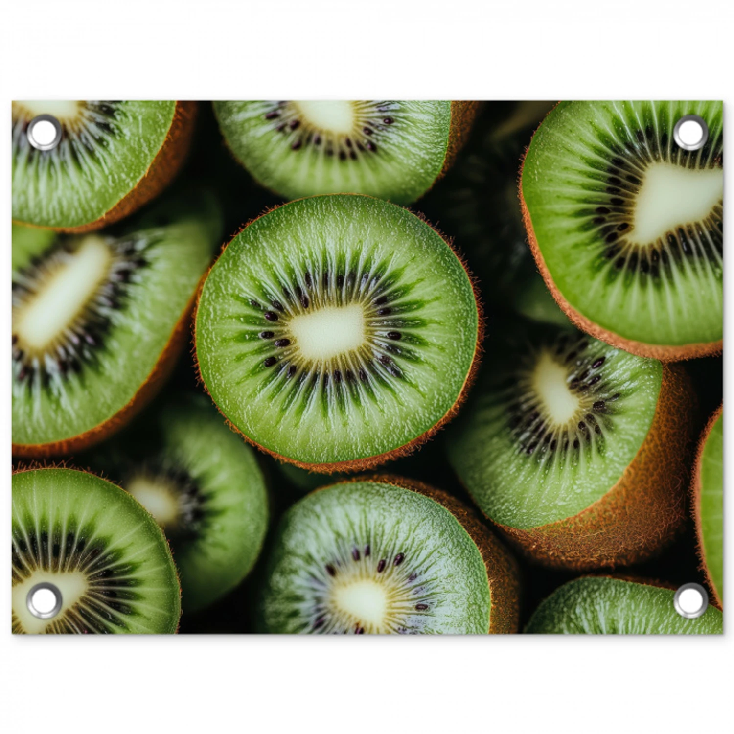 Kiwi - Fruit - Groen tuinposter los doek klein -3d