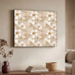 Bloemen - artistiek - Goud Textielframe zwart klein 947 -sfeer3