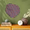 Plaid - Patroon - Roze - Zwart Wandcirkel Organisch Forex 3mm klein 629 -sfeer2