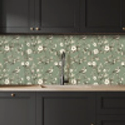Botanisch - Vogels - Groen keuken achterwand 2 middel 871 -sfeer1