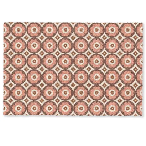 Bloemvormen - Patroon - Roze - Vintage Deurmat klein -zkaufland3d