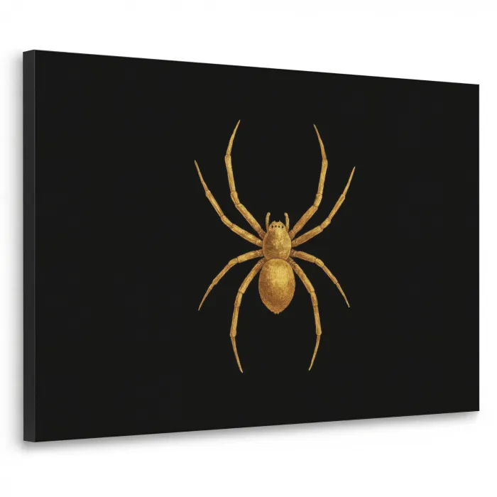 Spin - Goud - Minimalistisch - Poten Textielframe zwart klein -3d
