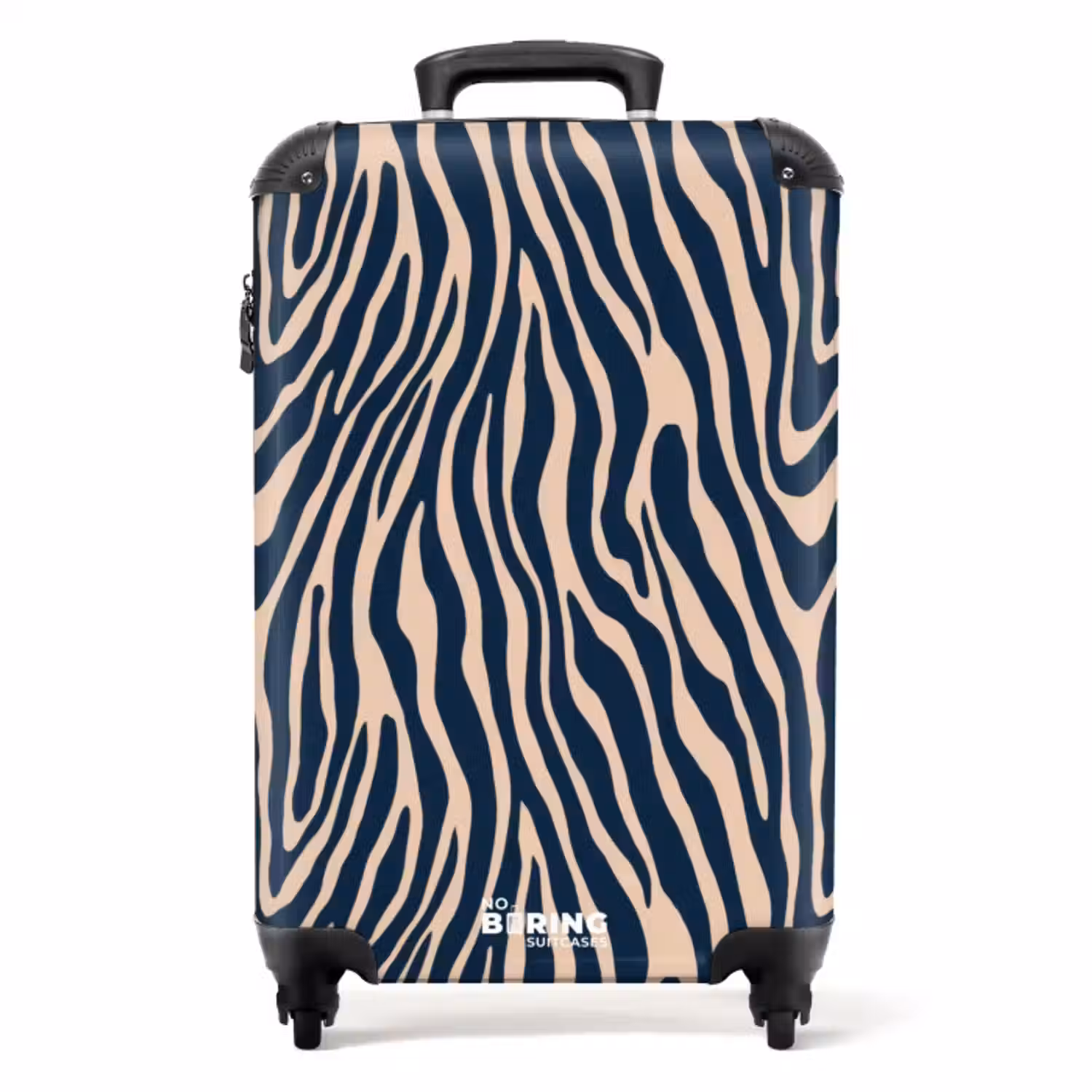 Koffer - Zebra - Muster - Blau - Beige