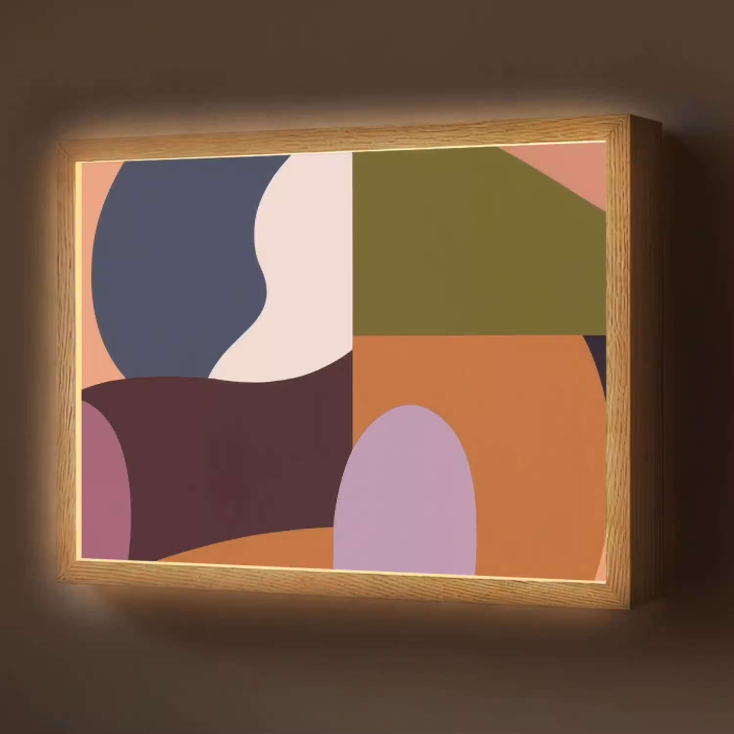 Vormen - Abstract - Kleuren - Vierkant Light Box met batterij (Wandlamp) middel -z3d_website