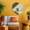 Matcha - Glas - Groen - Minimalistisch Wandcirkel Organisch Aluminium middel -sfeer4