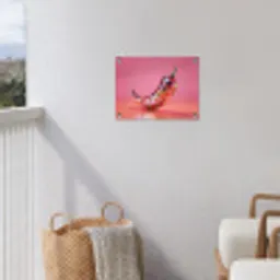 Peper - Disco - Rood - Glitter tuinposter los doek klein -sfeer8