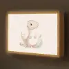 Dinosaurus - Bladeren - Pastel Light Box met batterij (Wandlamp kind) middel -z3d_website