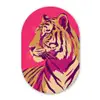Tijger - Modern - Neon Wandcirkel Ovaal Forex klein -3d