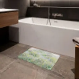 Bloemenveld - Heuvels - Kleurrijk Badmat klein -sfeer3