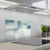 Verf - Moderne kunst - Abstract - Grijs keuken achterwand spatscherm klein -3d_schuin