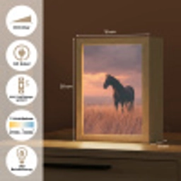 Paard - Wolken - Open veld Light Box met kabel (Tafellamp) klein -USP_DE