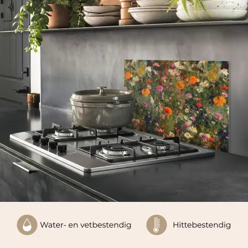 Bloemenveld - Kleuren - Verf keuken achterwand spatscherm klein 900 -usp_NL