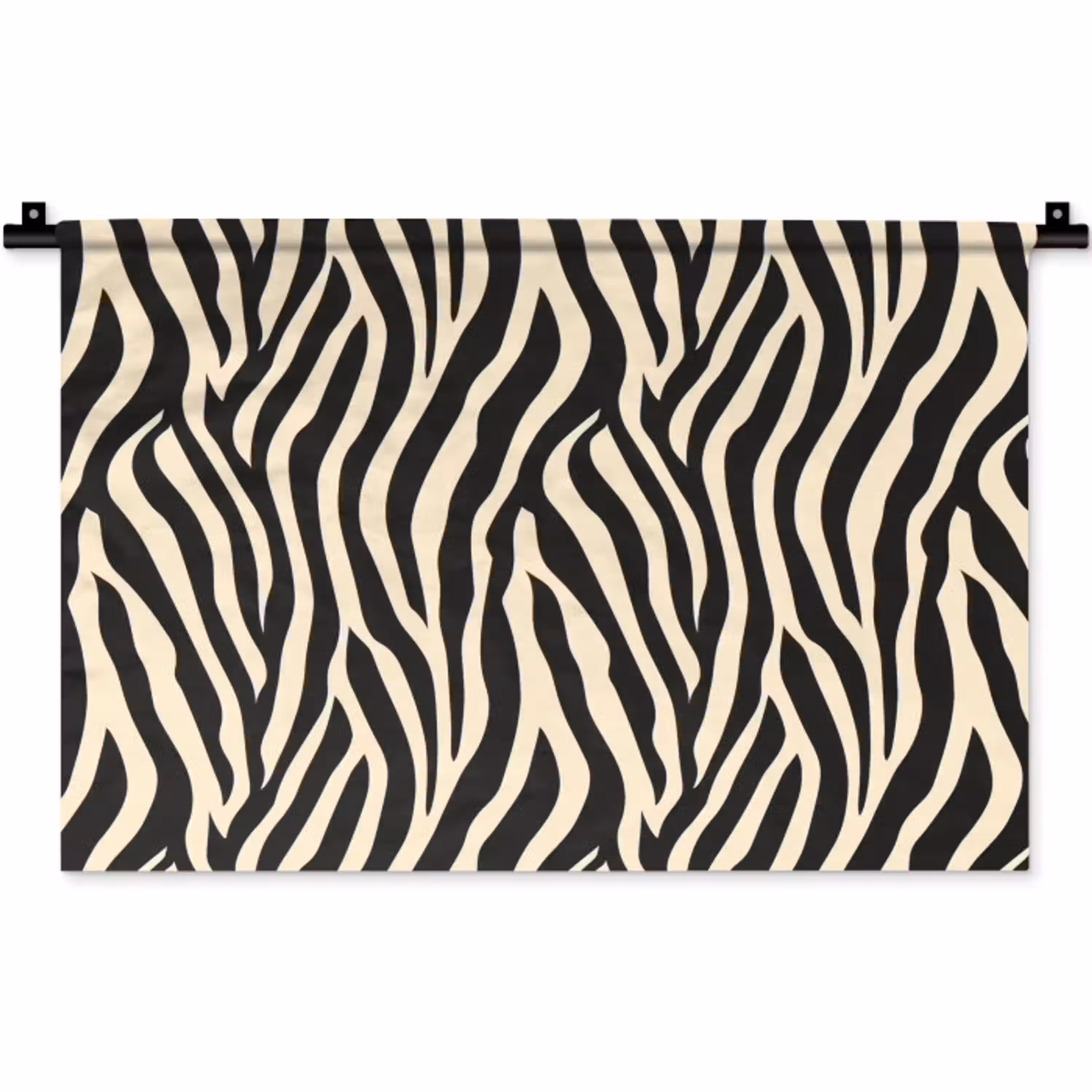Zebra - Print - Klassiek - Zwart Wandkleed katoen klein 269 -zz3d