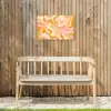 Abstract - Golvend - Oranje Tuinposter op houten frame 2 cm dik klein -sfeer4