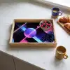 Bollen - Neon - Lijnen - Roze Dienblad Rechthoek middel -sfeer2