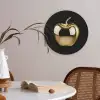 Appel - Goud - Chrome - Zwart Akoestische PET Vilt - Rond klein -sfeer3