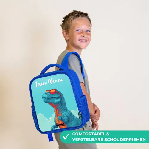 Dino - Zonnebril - Blauw Kinderrugzak - Blauw middel -sfeer3_NL