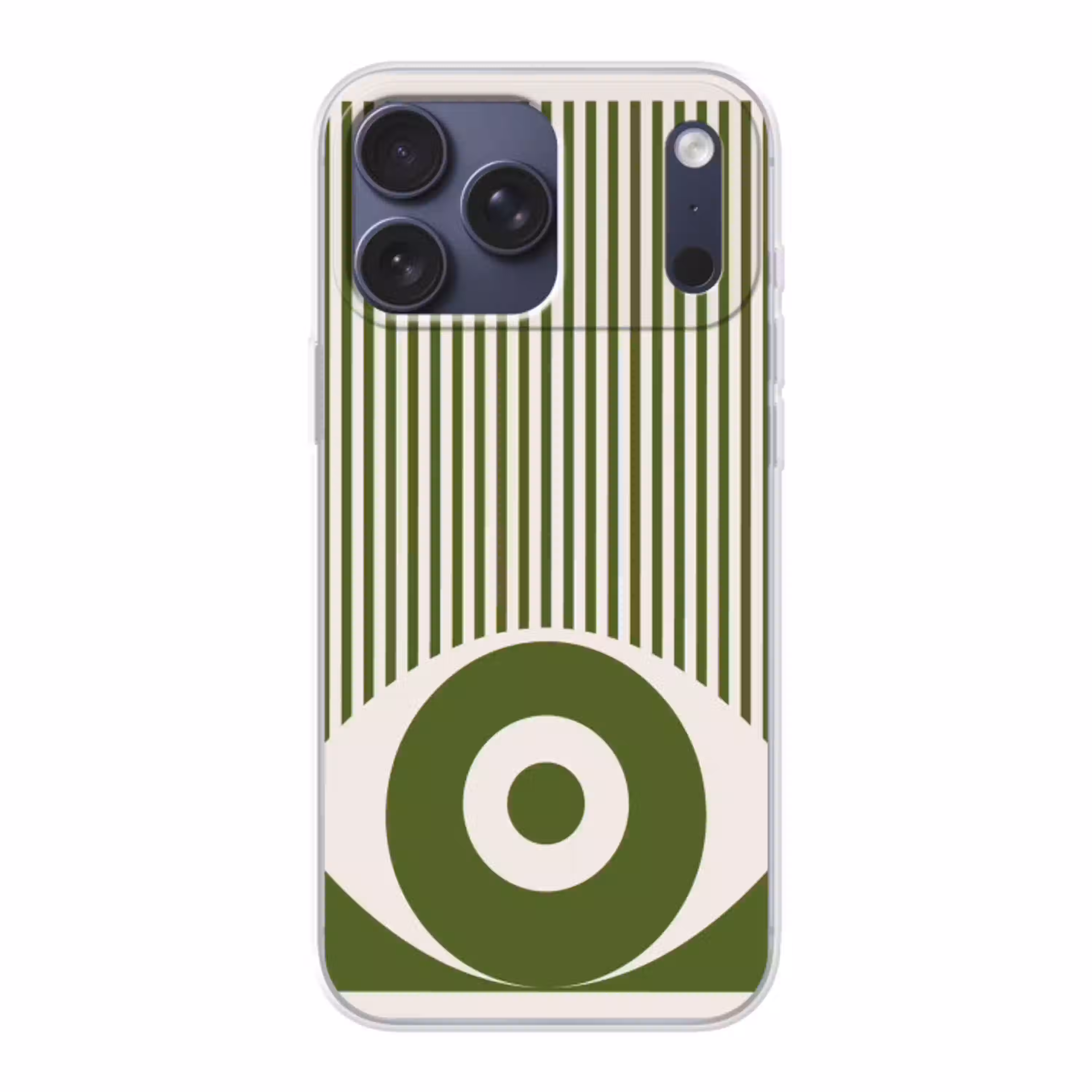 Abstract - Oog - Strepen - Modern - Groen Telefoonhoesje iPhone 17 Pro Max klein -3d