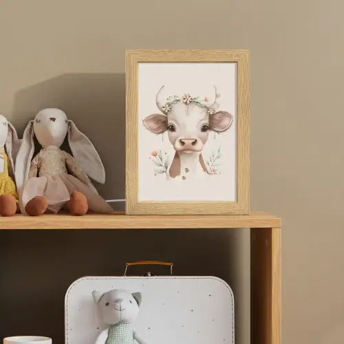 Koe - Bohemian - Kalfje - Bloemen Light Box met kabel klein -sfeer2_kind