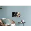 Vrouw - Goud - Zwart - Verf - Luxe Muursticker klein -plant