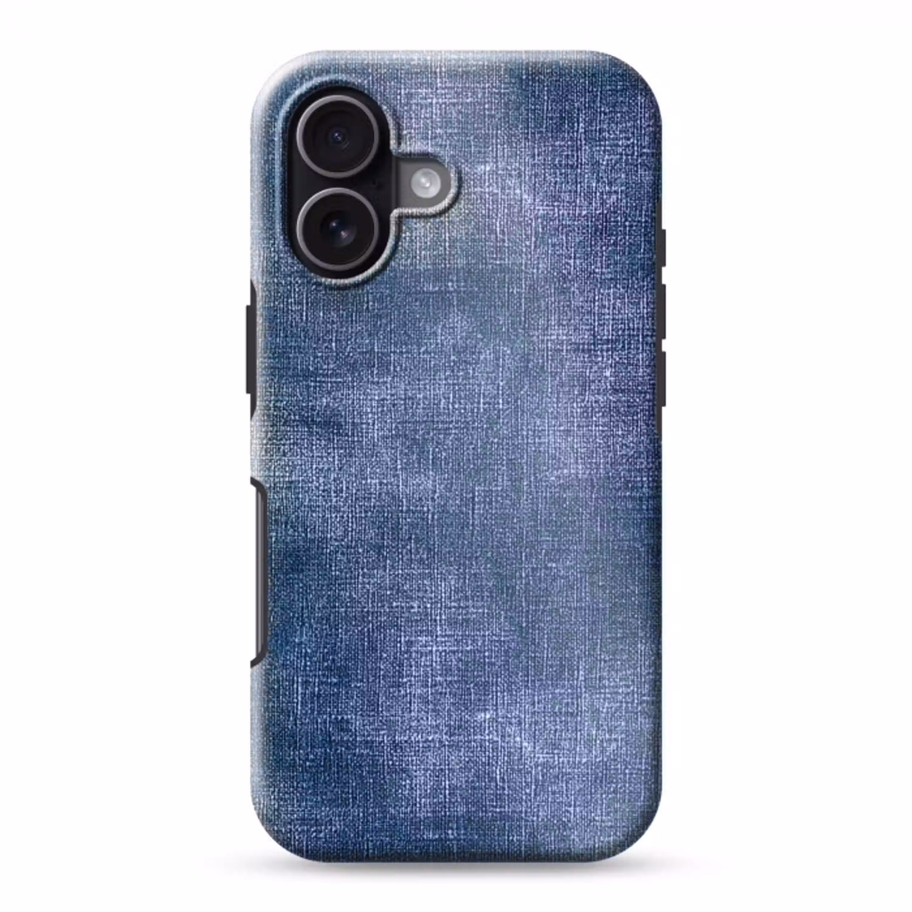 Linnen - Textuur - Patroon - Denim - Rustiek Toughcase MagSafe Apple iPhone 17 klein 1017 -3d