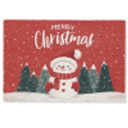 Kerstgroet - Sneeuw - Rood Deurmat klein -zkaufland3d