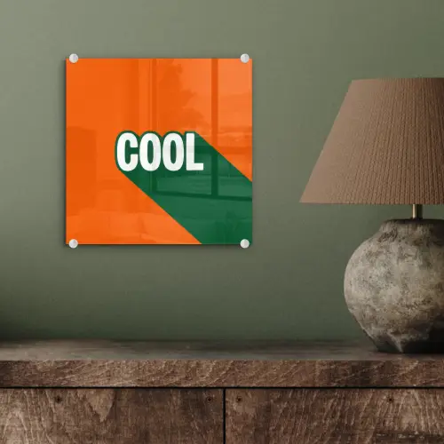 Cool - Oranje - Groen plexiglas 5mm klein -sfeer3
