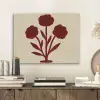 Bloemen - Bladeren - Rood - Minimalistisch PET vilt klein -sfeer1