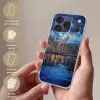 Grachten Amsterdam - Huizen - Stad - Kleurrijk Telefoonhoesje iPhone 17 Pro Max klein -sfeer3_NL