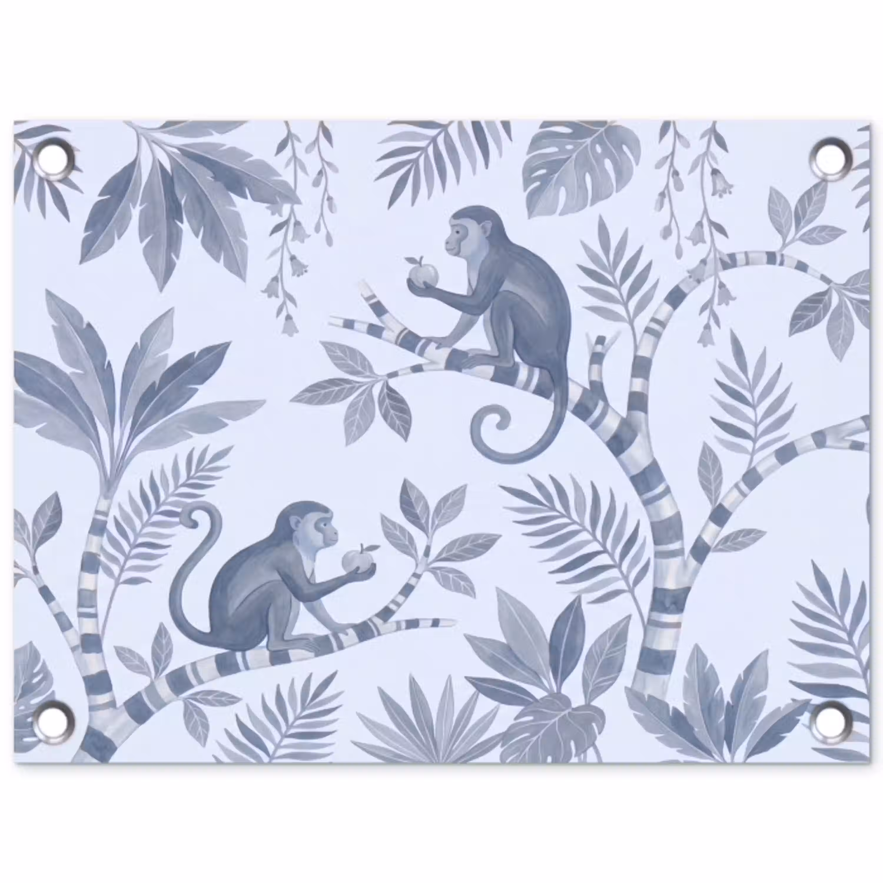 Aap - Boom - Bladeren - Jungle - Illustratie tuinposter los doek klein -3d