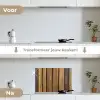 Hout - Planken - Natuurtinten keuken achterwand spatscherm klein -voor_na_NL
