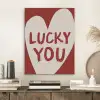 Lucky - Hart - Rood PET vilt klein -sfeer1