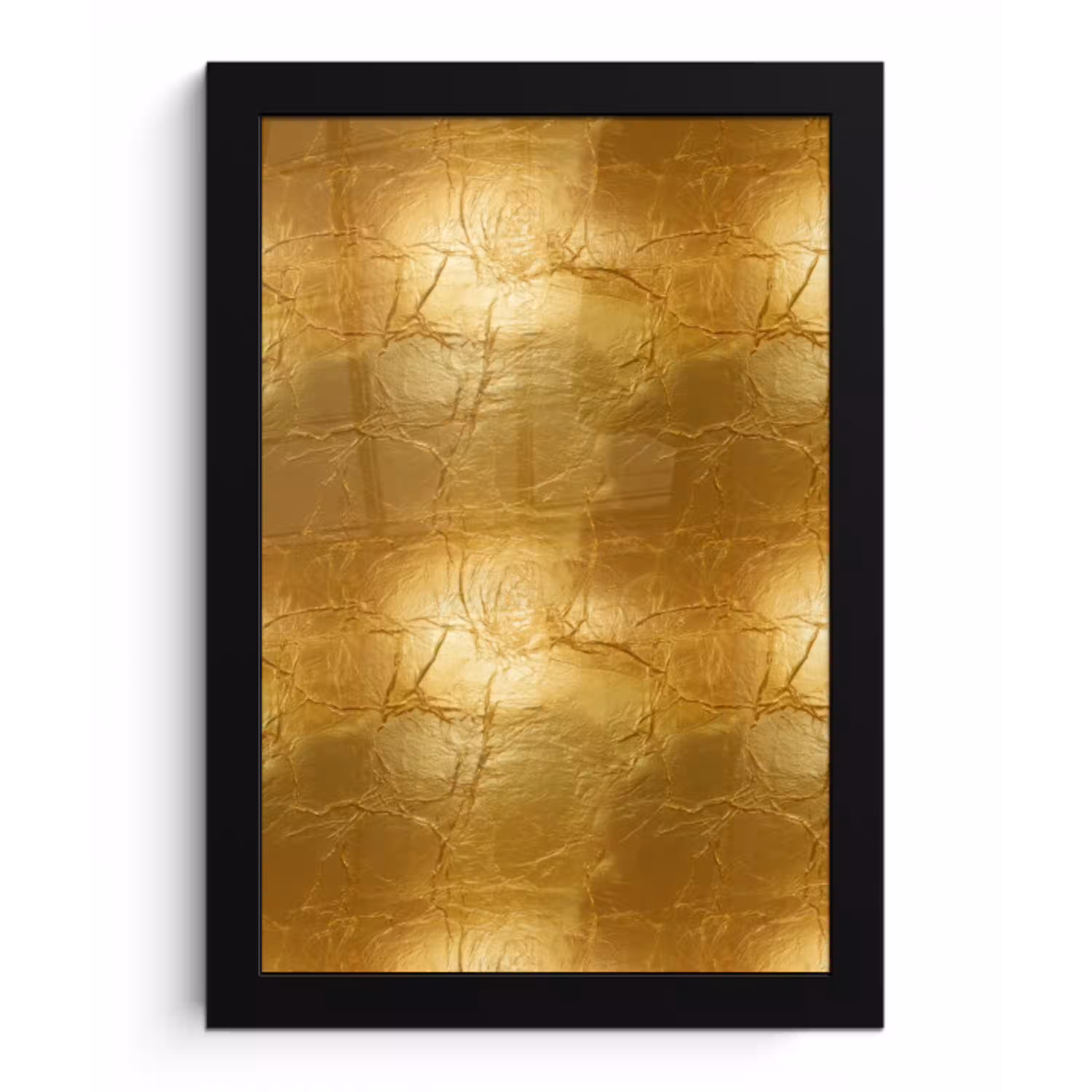 Bladgoud - Vintage - Textuur - Warm Goud fotolijst zwart zonder passe partout klein 224 -3d