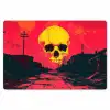 Straat - Verlaten - Schedel - Geel Placemat vinyl groot -zzsfeer1_Kitchenyeah-website