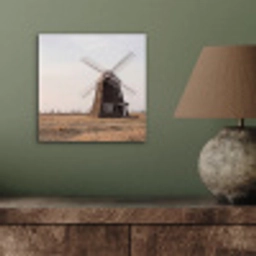 Windmolens - Landschap - Veld aluminium wit klein -sfeer2