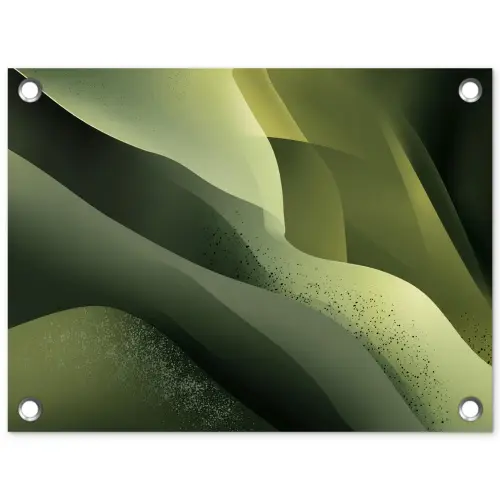 Gaming - Golven - Abstract - Heuvels - Groen tuinposter los doek klein -3d