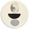 Beige - Japandi - Wabi sabi Wandcirkel plexiglas klein -3d