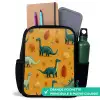 Dinosaurussen - Stekels - Herfstbladeren - Bruin Rugzak - Zwart middel -inhoud_FR