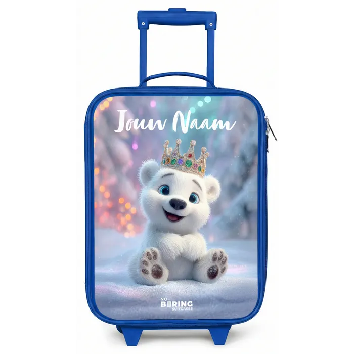 Ijsbeer - Kroon - Winter Kinderkoffer - Blauw klein -zz3dotto