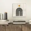 Minimalistisch - Zwarte boog - Gouden cirkel plexiglas 5mm klein -sfeer1