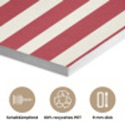 Strepen - Patroon - Rood PET vilt klein 837 -closeup_DE
